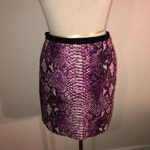 LOFT Colorful snake-print skirt